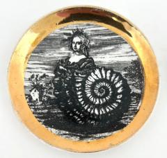 Piero Fornasetti Rare Fornasetti Milano Le Oceandi Set of 8 Gilt Coasters - 3946548