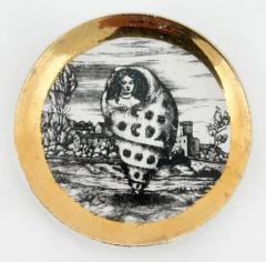 Piero Fornasetti Rare Fornasetti Milano Le Oceandi Set of 8 Gilt Coasters - 3946549