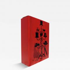 Piero Fornasetti Rare Fornasetti box printed metal and teak Italy - 4319674