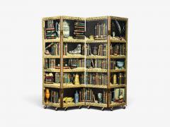 Piero Fornasetti Rare Trompe L Oeil Libri Folding Screen Italy 1999 - 4813271