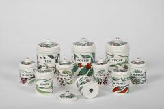 Piero Fornasetti Set of 10 Spezie Ceramic Storage Jars by Piero Fornasetti Italy circa 1960 - 3785592