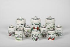 Piero Fornasetti Set of 10 Spezie Ceramic Storage Jars by Piero Fornasetti Italy circa 1960 - 3785600