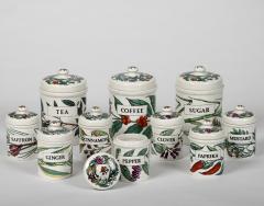 Piero Fornasetti Set of 10 Spezie Ceramic Storage Jars by Piero Fornasetti Italy circa 1960 - 3785607