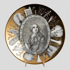 Piero Fornasetti Set of 5 Piero Fornasetti Grandi Maestri plates - 4093127
