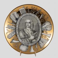 Piero Fornasetti Set of 5 Piero Fornasetti Grandi Maestri plates - 4093128