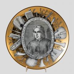 Piero Fornasetti Set of 5 Piero Fornasetti Grandi Maestri plates - 4093132