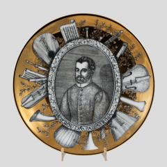 Piero Fornasetti Set of 5 Piero Fornasetti Grandi Maestri plates - 4093133