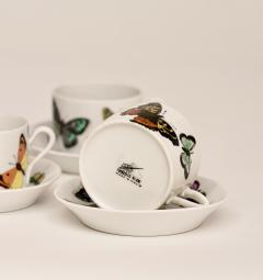 Piero Fornasetti Set of Farfalle Butterflies Cups and Saucers by Piero Fornasetti Italy 1955 - 3923430