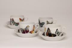 Piero Fornasetti Set of Farfalle Butterflies Cups and Saucers by Piero Fornasetti Italy 1955 - 3923434