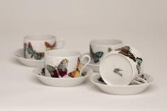 Piero Fornasetti Set of Farfalle Butterflies Cups and Saucers by Piero Fornasetti Italy 1955 - 3923435