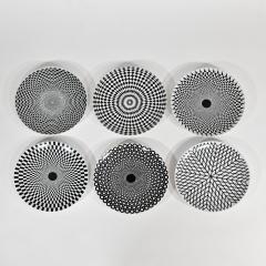Piero Fornasetti Set of Six geometric plates - 2292548