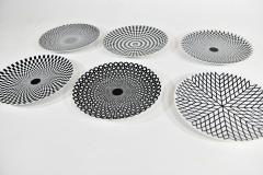 Piero Fornasetti Set of Six geometric plates - 2292549
