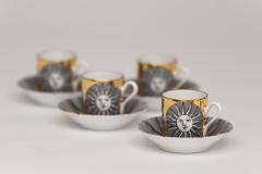 Piero Fornasetti Set of Soli e Luni Sun and Moon Cups and Saucers by Piero Fornasetti c 1955 - 3923550