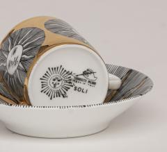 Piero Fornasetti Set of Soli e Luni Sun and Moon Cups and Saucers by Piero Fornasetti c 1955 - 3923554