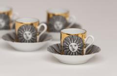 Piero Fornasetti Set of Soli e Luni Sun and Moon Cups and Saucers by Piero Fornasetti c 1955 - 3923555