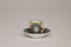 Piero Fornasetti Set of Soli e Luni Sun and Moon Cups and Saucers by Piero Fornasetti c 1955 - 3923557