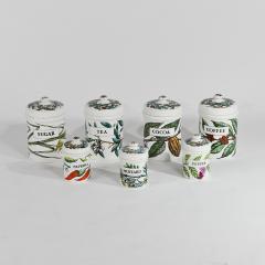 Piero Fornasetti Set of seven lidded kitchen jars - 2824757