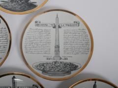 Piero Fornasetti Set of six Fornasetti Specialita Romane recipe plates c1950 - 4193902