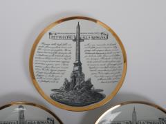 Piero Fornasetti Set of six Fornasetti Specialita Romane recipe plates c1950 - 4193904