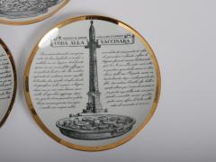 Piero Fornasetti Set of six Fornasetti Specialita Romane recipe plates c1950 - 4193905