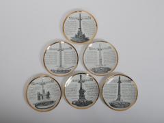Piero Fornasetti Set of six Fornasetti Specialita Romane recipe plates c1950 - 4193914