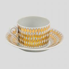 Piero Fornasetti Set of six Fornasetti tea cups and saucers - 4093218