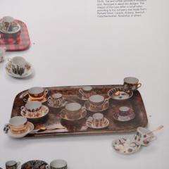 Piero Fornasetti Set of six Fornasetti tea cups and saucers - 4093224