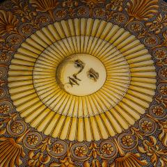 Piero Fornasetti Square Fornasetti Coffee Table with Sun Motif 20th Century - 4531906