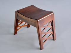 Piero Portaluppi Piero Portaluppi Attributed Pair of Stools in Chestnut Wood Italy Late 1930s - 3366661