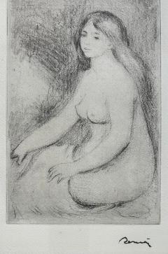 Pierre Auguste Renoir Pierre Auguste Renoir Aquatint on Arches Paper Titled Femme Nue with C O A  - 4564353