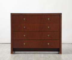 Pierre Balmain Pierre Balmain Walnut and Brass Commode Paris France circa 1980 - 4423262