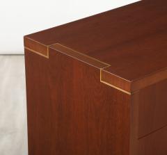 Pierre Balmain Pierre Balmain Walnut and Brass Commode Paris France circa 1980 - 4423273