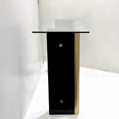 Pierre Cardin 1970s French Art Deco Style Black Gold Console Table Attributed to Pierre Cardin - 3746277