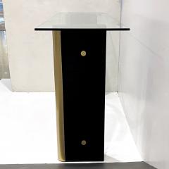 Pierre Cardin 1970s French Art Deco Style Black Gold Console Table Attributed to Pierre Cardin - 3746287