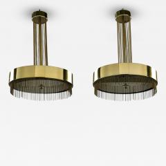 Pierre Cardin A Pair of French Brass Chandelier Ceiling Light Pierre Cardin - 98377