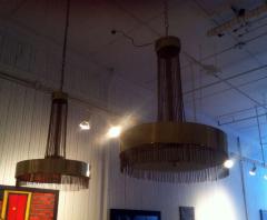 Pierre Cardin A Pair of French Brass Chandelier Ceiling Light Pierre Cardin - 98378