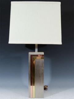 Pierre Cardin MODERNIST BRUSHED CHROME COPPER AND BRASS LAMPS BY PIERRE CARDIN FOR LAUREL - 3476877