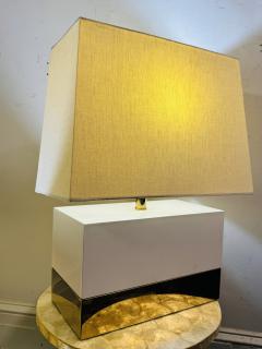 Pierre Cardin MODERNIST WHITE LACQUER BRASS LAMPS IN THE MANNER OF PIERRE CARDIN - 4691228