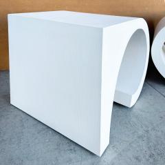 Pierre Cardin Mid Century Modern Pierre Cardin Inspired Side Tables Lacquered Fiber Cloth - 4397262