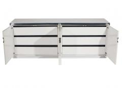 Pierre Cardin Mid Century Modern White Dresser or Credenza by Pierre Cardin in Art Deco Form - 2468529