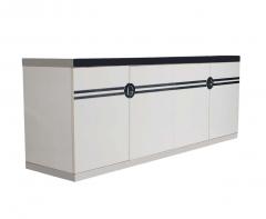 Pierre Cardin Mid Century Modern White Dresser or Credenza by Pierre Cardin in Art Deco Form - 2468530