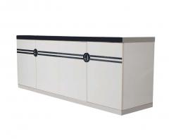 Pierre Cardin Mid Century Modern White Dresser or Credenza by Pierre Cardin in Art Deco Form - 2468531