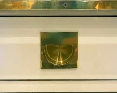 Pierre Cardin Mid century Modern Credenza Brass and Glass Cardin Inspired - 4147018