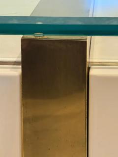 Pierre Cardin Mid century Modern Credenza Brass and Glass Cardin Inspired - 4147081