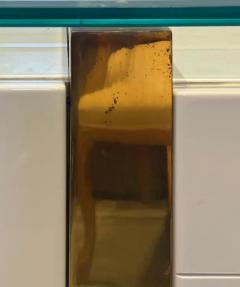 Pierre Cardin Mid century Modern Credenza Brass and Glass Cardin Inspired - 4147086