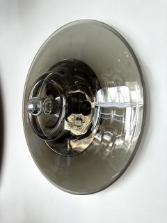 Pierre Cardin Pair of Sconces Smoke Murano Glass by Pierre Cardin for Venini Italy 1970s - 4102796