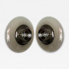 Pierre Cardin Pair of Sconces Smoke Murano Glass by Pierre Cardin for Venini Italy 1970s - 4103104