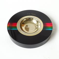 Pierre Cardin Pierre Cardin 1970s Rainbow and Black Lucite Ashtray France - 3864046