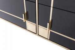 Pierre Cardin Pierre Cardin Black Lacquer and Brass Drawer Cabinet - 669198
