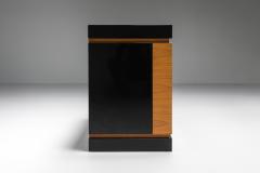 Pierre Cardin Pierre Cardin Black Lacquer and Teak Credenza 1970s - 2315715
